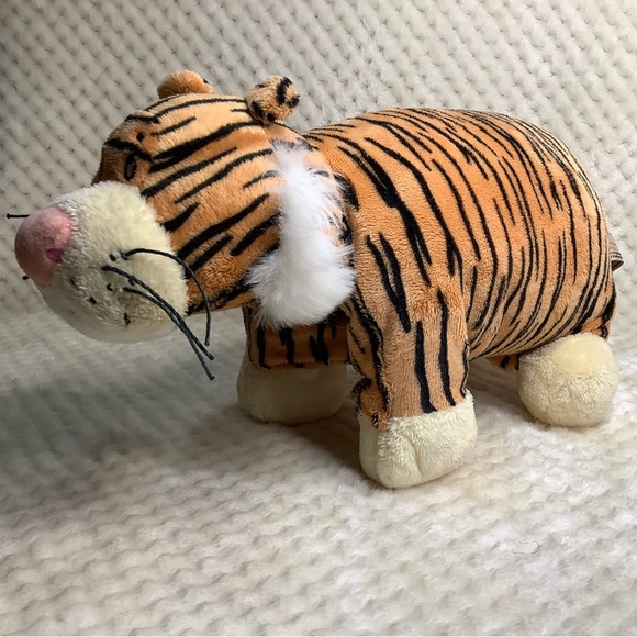 KEEL TOYS Plush Striped Tiger Foldable Pillow Stuffed Animal Toy - Picture 2 of 14